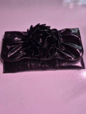 Wristlet/clutch ,black,shiny,by Chauteau.
